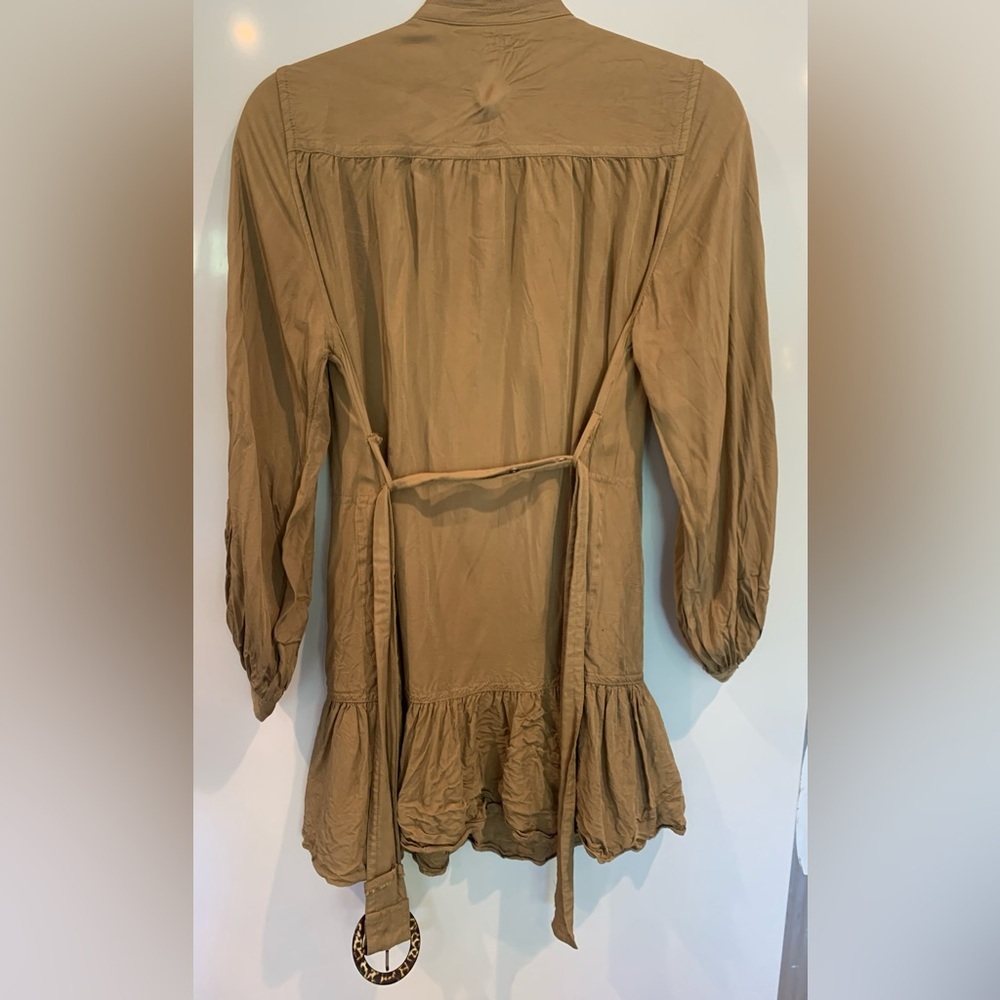 BANANA REPUBLIC PRELOVED KHAKI MINI DRESS - Picture 3 of 4